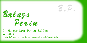 balazs perin business card