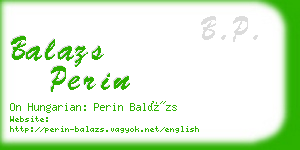 balazs perin business card